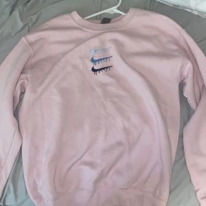 Custom pink nike printed hoodie